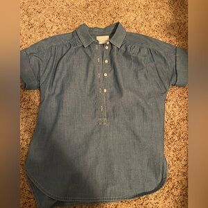 JCrew chambray popover top. Size XXS